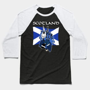 Scotland Unicorn Playing Bagpipes Scottish St Andrews Day Baseball T-Shirt